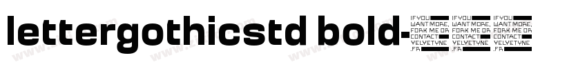 lettergothicstd bold字体转换